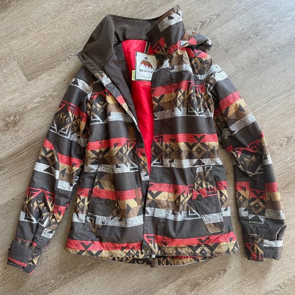 Burton Jet Set Snowboard / Ski Jacket - Mocha Navajo - Picture 1 of 2